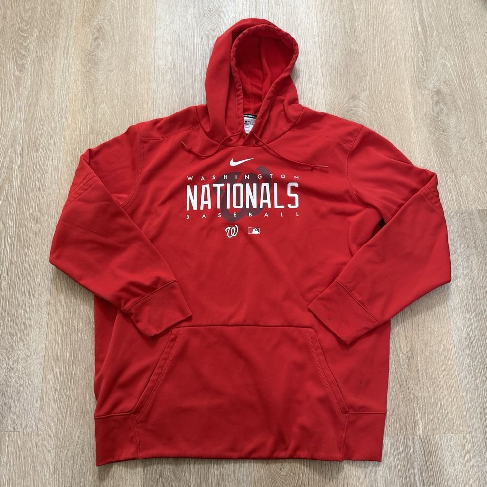 Nike Washington Nationals MLB Authentic Therma-Fit Sweatshirt Men's 3XL‎ Red